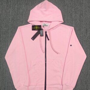 STONE ISLAND Hooded Cardigan Zip-Up Sweatshirt